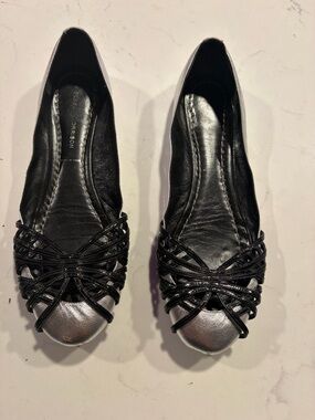 Sigerson Morrison Silver Metallic leather pointed flats